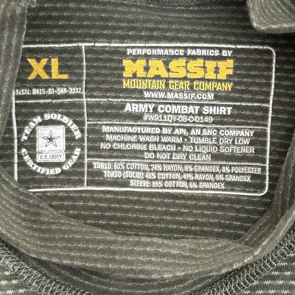 Massif US Military Army Combat Shirt Flame Res. Mens XL Camo Long Sleeve NWT - Picture 2 of 10